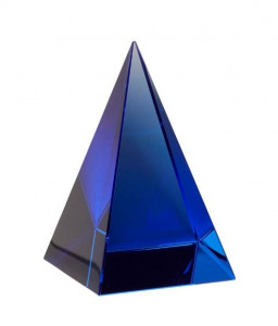 Prespapier albastru din sticla Prism Hubsch