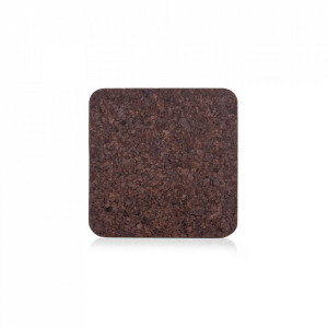 Protectie masa patrata maro din fibre naturale 20x20 cm Avens Dark Zeller