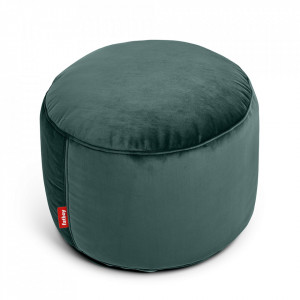 Puf rotund albastru petrol din textil 50 cm Point Fatboy