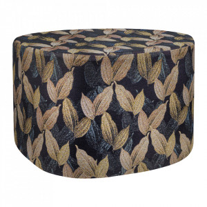 Puf trapezoidal multicolor din textil 46x60 cm Salon Leaves Mette Ditmer Denmark