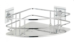 Raft de colt argintiu din metal ABS Quadro Turbo-Loc Wenko