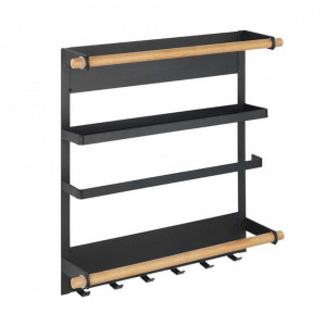 Raft magnetic din metal negru 33 cm Magna Wenko