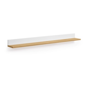 Raft maro/alb din lemn 120 cm Abilen Kave Home