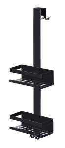 Raft pentru baie negru din metal Bribano Duo Wenko