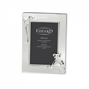 Rama foto dreptunghiulara din metal argintat 9x13 cm Bim Edzard