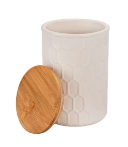 Recipient cu capac alb/maro din ceramica 900 ml Maya Wenko