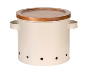 Recipient cu capac bej/maro din metal 3,8 L Aria Wenko