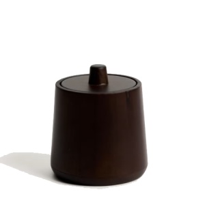 Recipient cu capac maro din lemn 10x11 cm Eide Kave Home