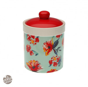 Recipient cu capac multicolor din ceramica 11x15,1 cm Kitchen Pot Paradise Versa Home