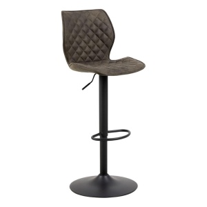 Scaun bar ajustabil gri antracit din textil Naomi Quiet Object