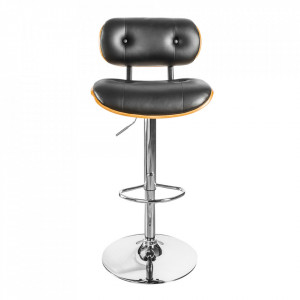 Scaun bar ajustabil negru/maro din metal Classico The Home Collection