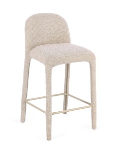 Scaun bar bej din textil Antara Boucle Bizzotto