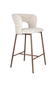 Scaun bar bej din textil Chelsea Quiet Object
