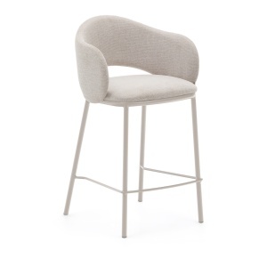 Scaun bar bej din textil Maina Kave Home