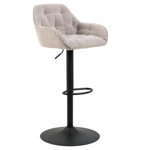 Scaun bar bej/negru din textil Brooke Quiet Object