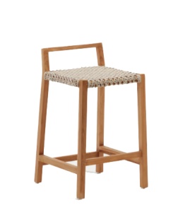 Scaun bar exterior din lemn maro Giverola Kave Home