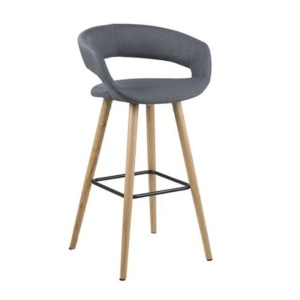 Scaun bar gri inchis/maro din textil Grace Corsica Quiet Object