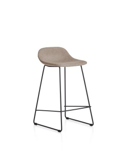 Scaun bar maro din textil Zahara Low 88 Kave Home