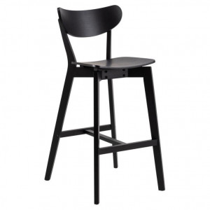 Scaun bar negru din lemn Roxby Quiet Object