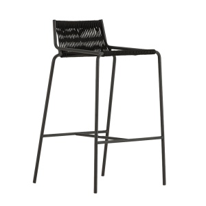Scaun bar negru din metal Emily Quiet Object