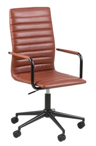 Scaun birou ajustabil maro/negru din piele ecologica Winslow Quiet Object