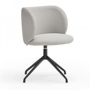 Scaun birou rotativ gri deschis/negru din textil Mogi Style Teulat