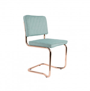 Scaun din cupru si poliester verde Diamond Kink Minty Green Zuiver