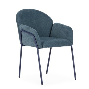 Scaun dining albastru din textil Aslin The Home Collection