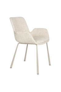 Scaun dining bej din textil Brit Zuiver