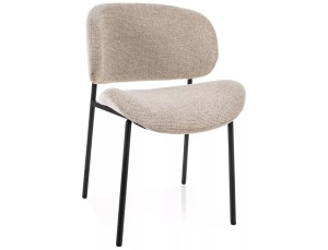 Scaun dining bej din textil Kiso The Home Collection