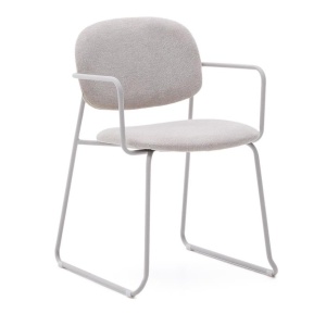 Scaun dining bej din textil Meli Kave Home