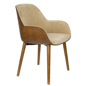 Scaun dining bej din textil Taylor Dutchbone