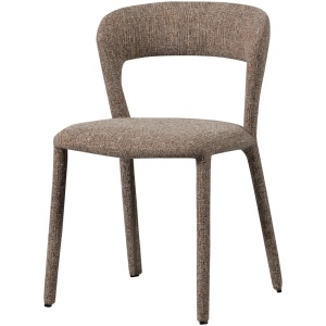 Scaun dining bej nisipiu din textil Noble Melange Woood