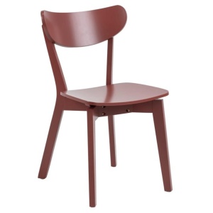 Scaun dining din lemn maro teracota Roxby New Quiet Object