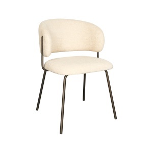 Scaun dining din textil bej Elva Quiet Object