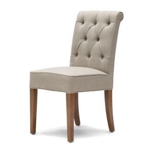 Scaun dining din textil bej Hampton Riviera Maison