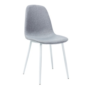 Scaun dining din textil gri Fox The Home Collection