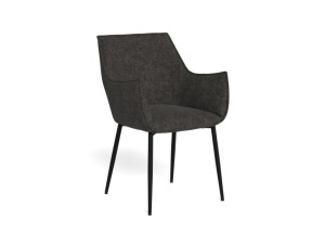 Scaun dining din textil gri inchis Bonita Apia Quiet Object