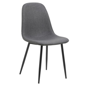 Scaun dining din textil gri inchis Celia Quiet Object