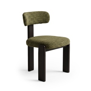 Scaun dining din textil verde Nadia Quiet Object