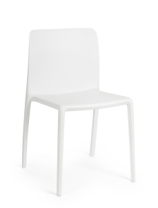 Scaun dining exterior alb din plastic Chloris Bizzotto