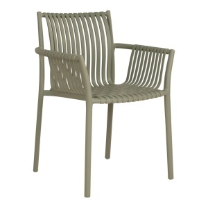 Scaun dining exterior verde din plastic Tulsa House Nordic