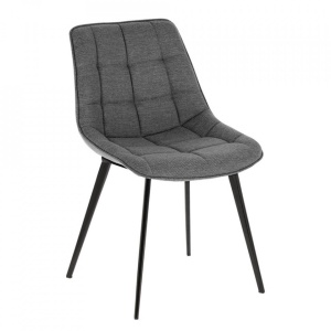 Scaun dining gri din textil Adam Kave Home