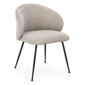 Scaun dining gri din textil Geisen Bizzotto