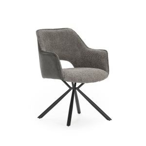 Scaun dining gri din textil Mariel The Home Collection