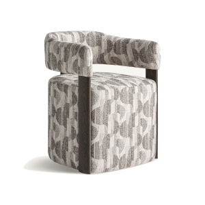 Scaun dining gri din textil Najac Vical Home