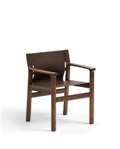 Scaun dining maro inchis din piele ecologica Jan Kave Home