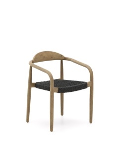 Scaun dining maro/negru din lemn Nina Style Kave Home