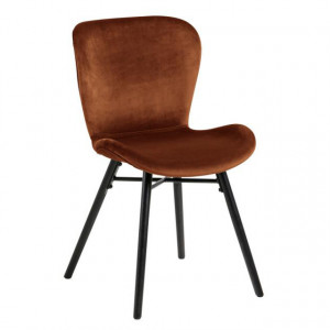 Scaun dining maro/negru din textil Batilda Quiet Object