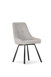 Scaun dining negru/bej din textil Cloe The Home Collection